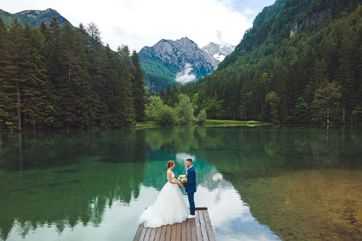 poročna fotografija justmarried jezersko planšarsko jezero